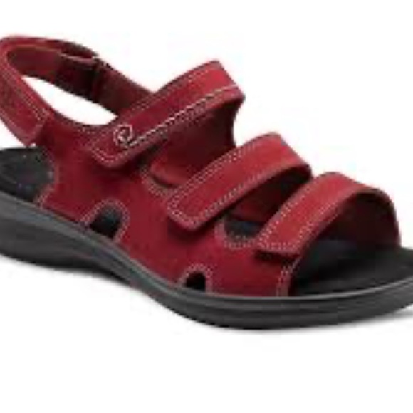 Ecco Women's Burgundy Sandals - Picture 1 of 11